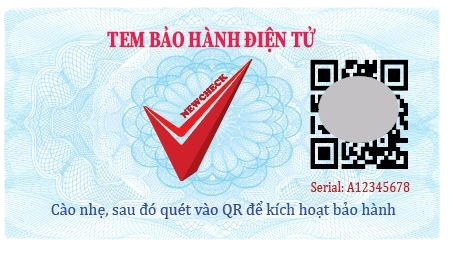 Tem kích hoạt bảo hành điện tử của Newcheck bang SMS va QRcode 3